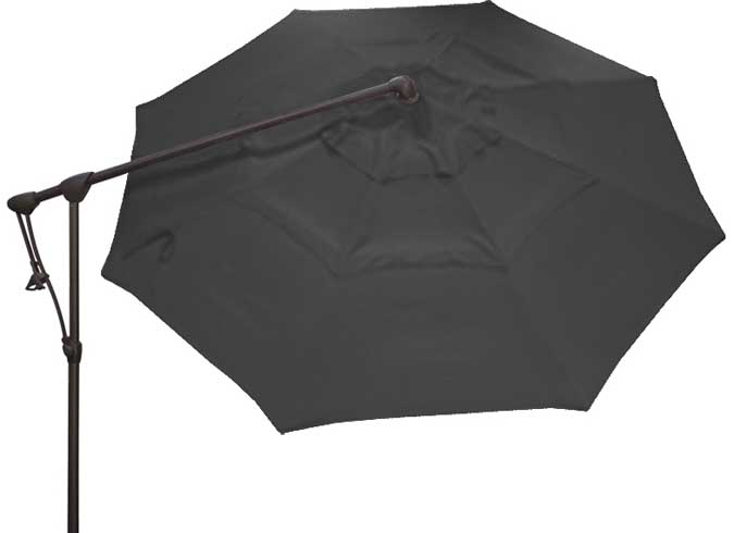 10 foot black octagonal offset garden umbrella