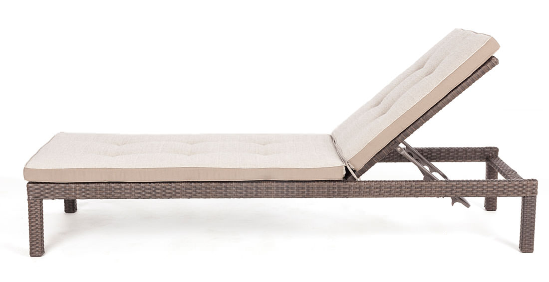 Chaise longue en rotin Flora