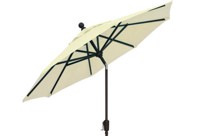 Parasol de jardin blanc coquille 9 pieds Treasure Garden