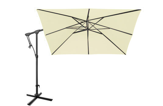 Parasol de jardin blanc Vanille en format 8½ pieds