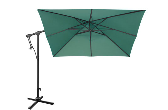 Parasol de jardin bleu carre aqua 8½ pieds Treasure Garden