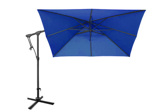 Parasol de patio bleu foncé Cobalt en format 8½ pieds Treasure Garden