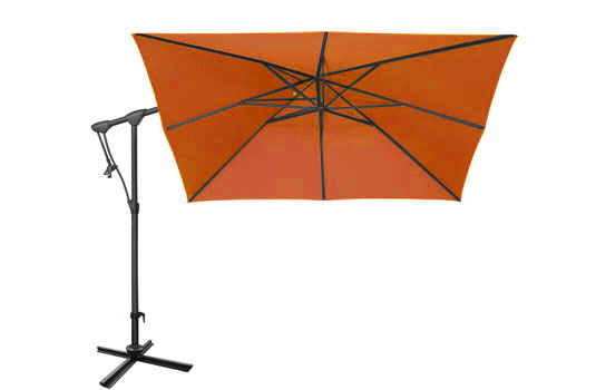 Parasol de jardin orange carré en format 8½ pieds Sunset fabriqué par Treasure Garden