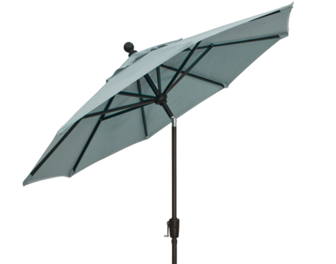 Parasol de marché patio bleu gris sarcelle 9 pieds Treasure Garden