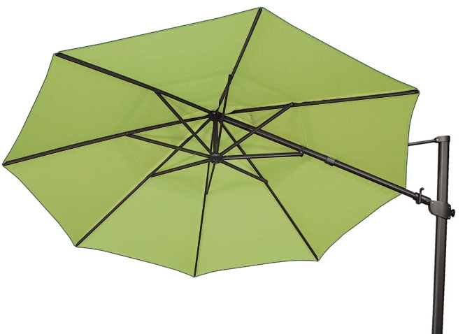 Grand parasol déporté octogonal vert Lime Kiwi 11 pieds