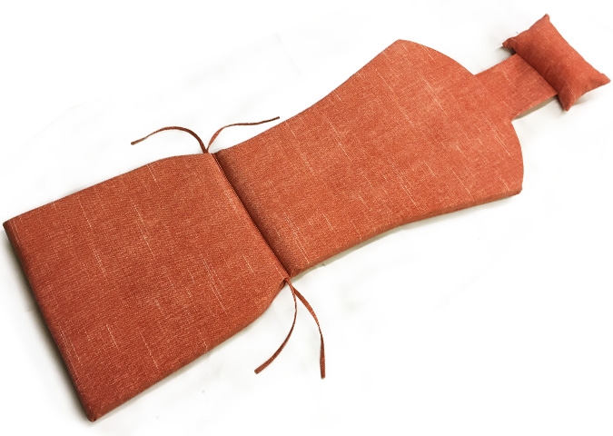 Coussin de chaise adirondack de teinte Orange avec coussin de nuque