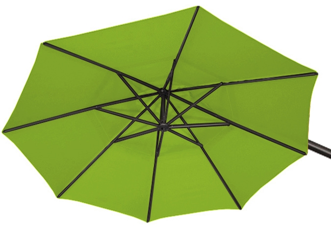 Parasol de jardin octogonal décentré 9 pieds vert AG3