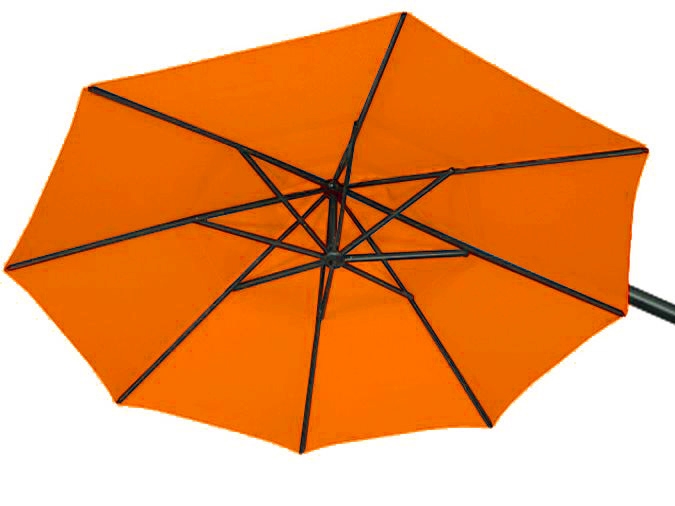 Parasol de jardin octogonal décentré 9 pieds orange AG3
