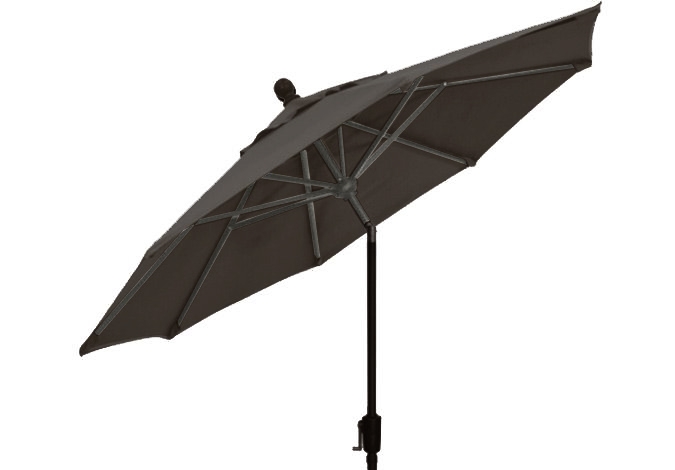 Parasol de patio ou jardin 9 pieds octogonal Gris Charbon Treasure Garden