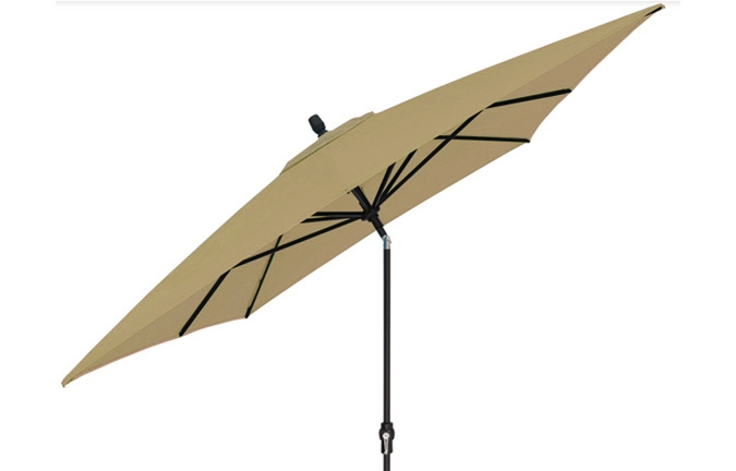 Parasol patio style marché rectangulaire Beige Sable 8x10 pieds