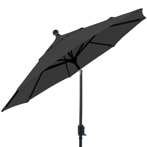 Parasol de balcon noir 6 pieds octogonal inclinable​ de style marché Treasure Garden