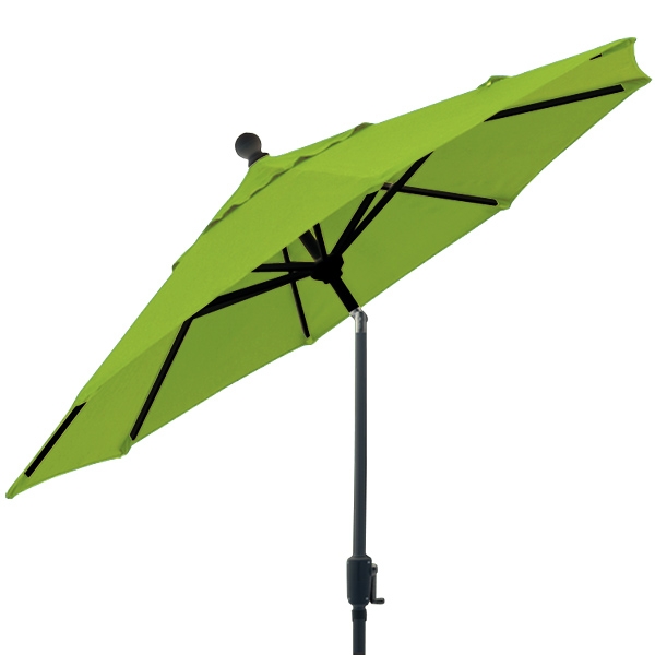 Parasol de balcon vert kiwi 6 pieds octogonal inclinable​ de style marché Treasure Garden