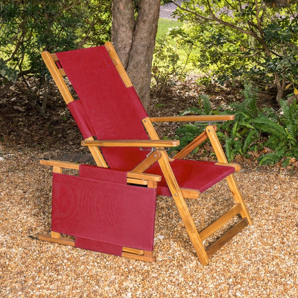 Chaise de plage Fiji en bois massif pliable et portable