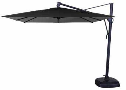 Parasol de jardin noir 10 pieds carré Treasure Garden