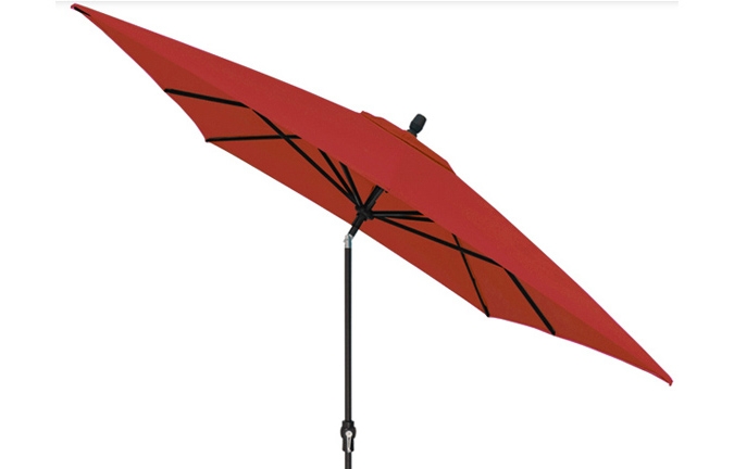 Parasol de jardin rectangulaire 8 x 10 pieds rouge Treasure Garden