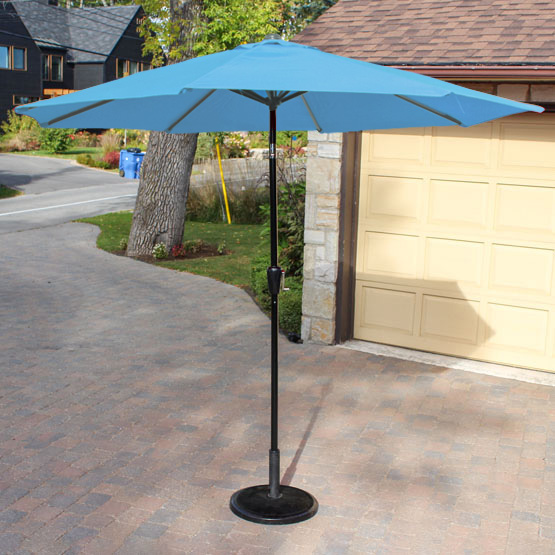 Parasol de jardin HRK Patio bleu 9 pieds