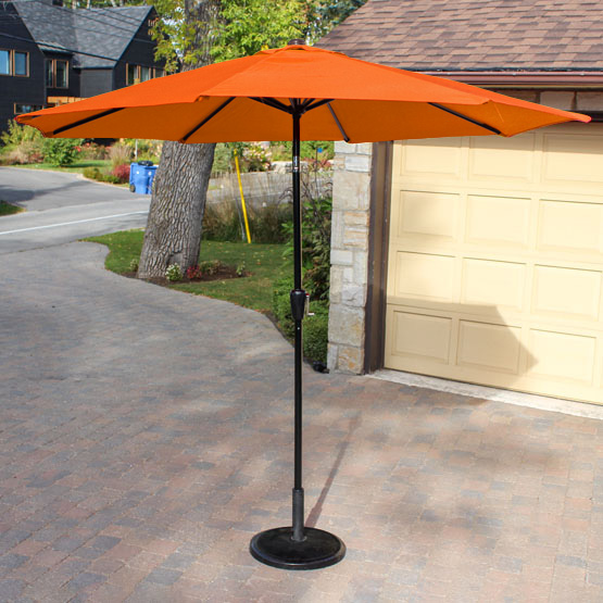 Parasol de jardin HRK orange 9 pieds