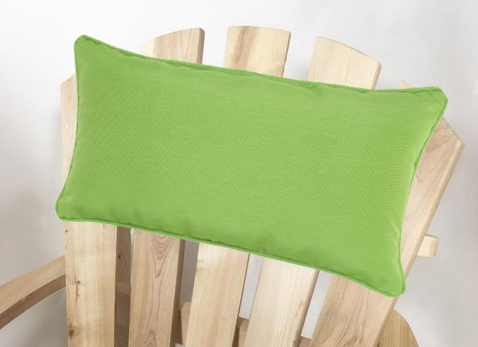 Coussin de tête ou lombaire vert kiwi pour chaise adirondack extérieure