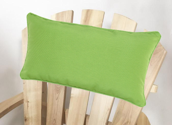 Kiwi Lime green blue lumbar support or head pillow for outdoor Adirondack or patio chair