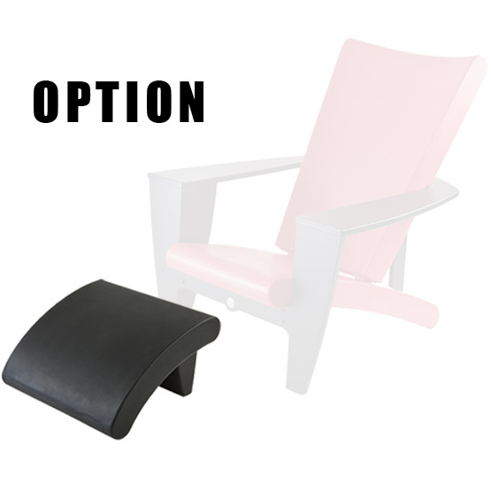 Chaise extérieure rouge moderne avec bras noir
