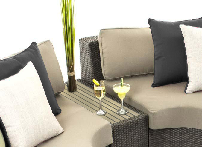 Ensemble de meubles de jardin Demiluna trois pièces