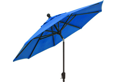 Parasol de patio 9 pieds octogonal Bleu Cobalt pour meubles de jardin Treasure Garden