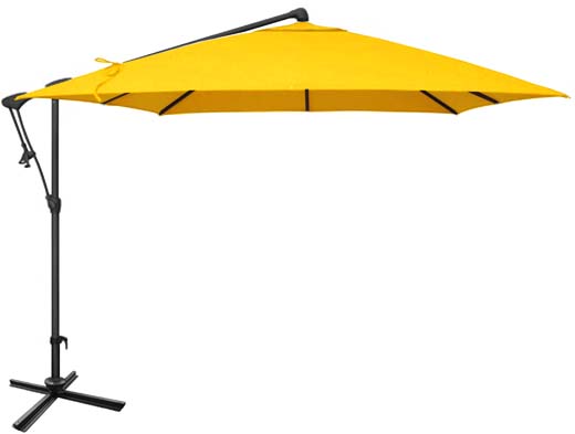 Parasol de jardin jaune carré de 8½ pieds de marque Treasure Garden